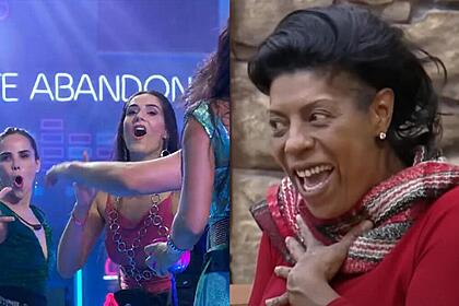 Wanessa Camargo na festa do BBB 24 fazendo a coreografia que Marcia Fu fez em A Fazenda 15
