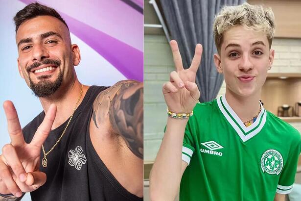 Nizam e Juliano Floss em uma montagem montagem