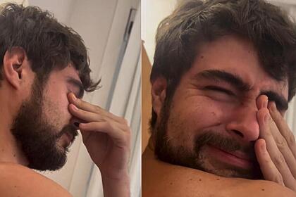Rafael Vitti em trechos do choro no exame de sangue