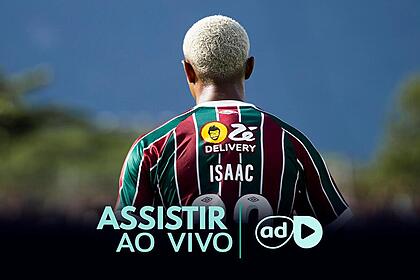 Jogador Isaac na arte onde assistir ao jogo Audax x Fluminense, pelo Cariocão