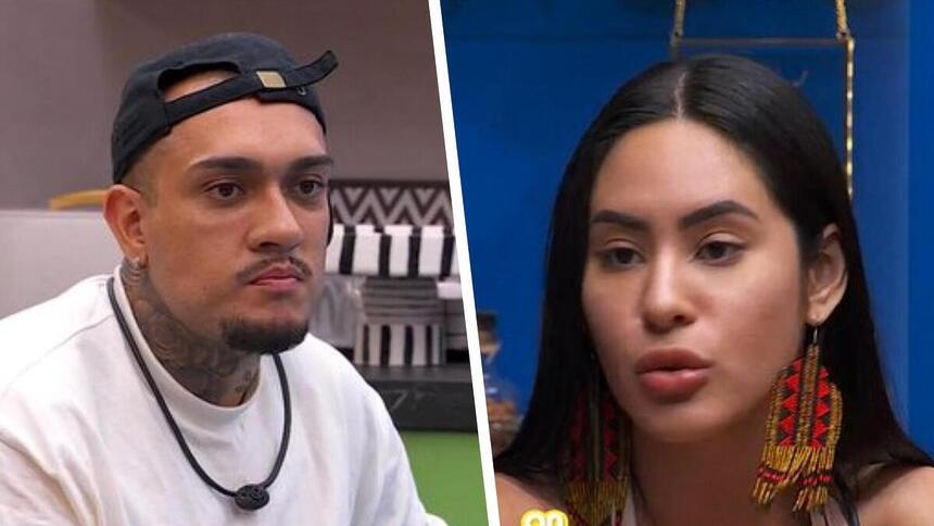 Bin Laden e Isabelle na sala do BBB 24