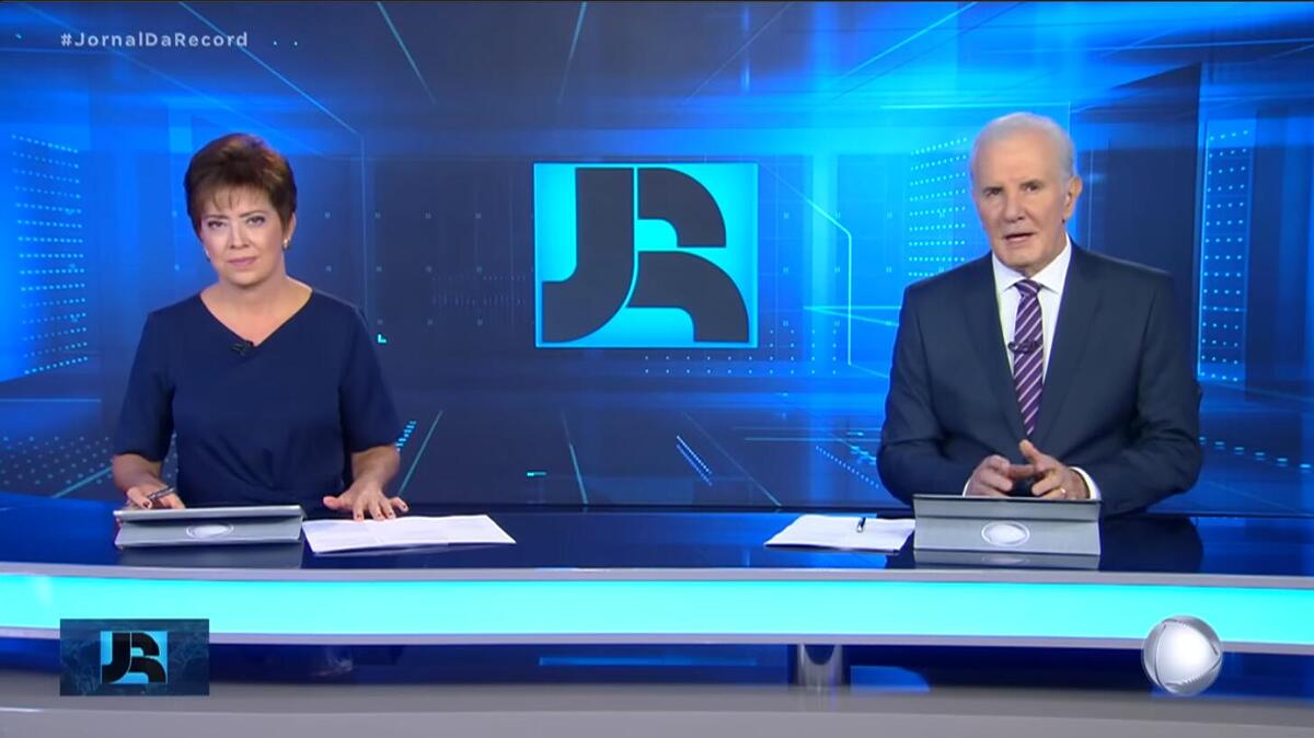 Jornal da Record atinge 9,4 pontos e marca o dobro do SBT