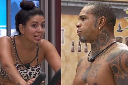 Fernanda e Rodriguinho em uma montagem no BBB 24