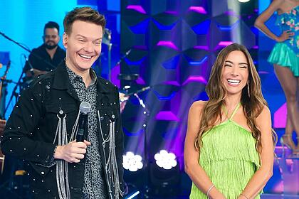 Michel Teló e Patricia Abravanel no Programa Silvio Santos