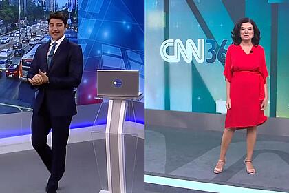 Rafael Algarte, na Record News, e Rachel Landim, na CNN Brasil, em uma montagem