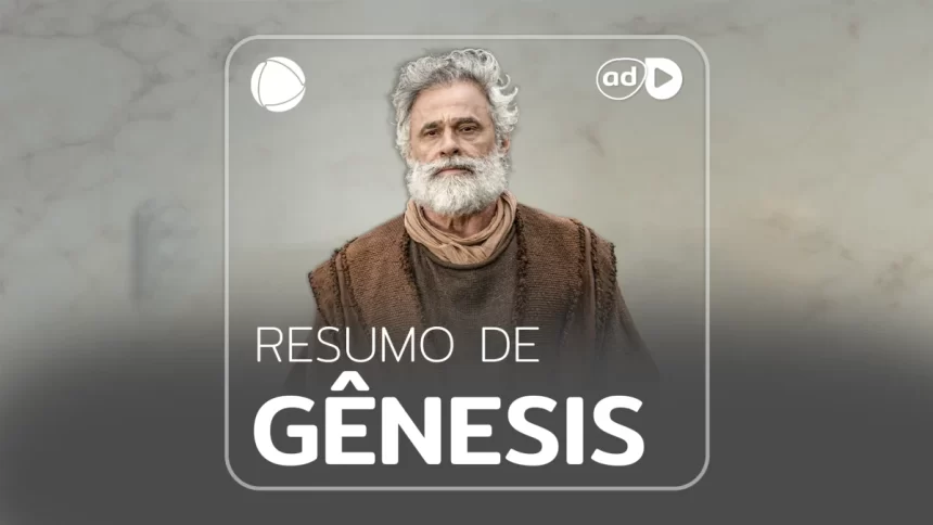 Noé na arte do resumo da novela Gênesis