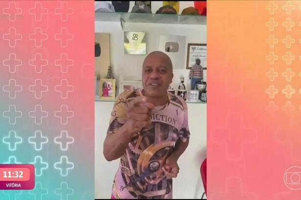 Toninho Tornado participando do Mais Você