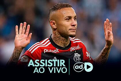 Everton Cebolinha na arte onde assistir ao jogo Flamengo x Botafogo, pelo Cariocão