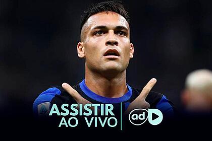 Lautaro Martínez na arte onde assstir ao jogo Inter de Milão x Atlético de Madrid, pela Liga dos Campeões