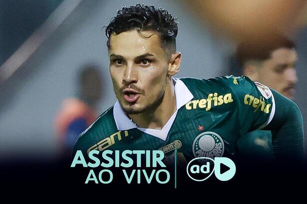 Raphael Veiga na arte onde assistir ao jogo Portuguesa x Palmeiras, pelo Paulistão