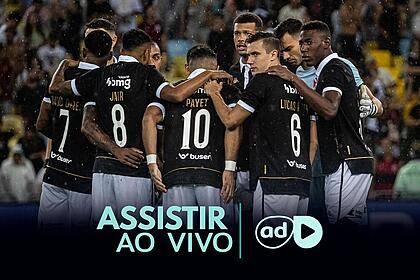 Arte onde assistir ao jogo Vasco x Audax, pelo Cariocão