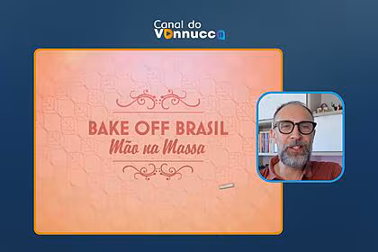 Logo do Bake Off Brasil Mão na Massa na Coluna do Vannucci