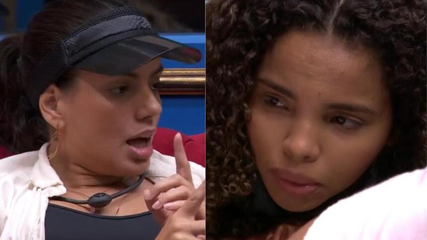 Fernanda e Pitel em uma montagem no BBB 24
