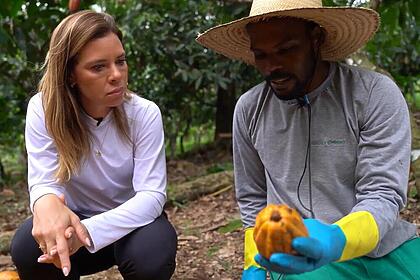 Camila Marinho, em reportagem sobre chocolate no Globo Repórter