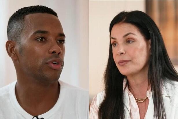 Robinho é entrevistado por Carolina Ferraz no Domingo Espetacular