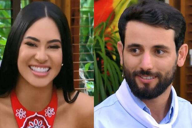 Isabelle e Matteus em uma montagem no BBB 24