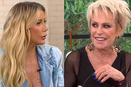 Luiza Possi e Ana Maria Braga em montagem no Mais Você