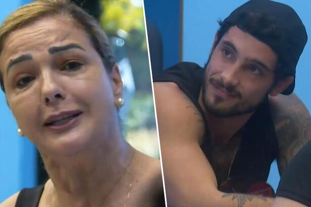 Thiago Cirillo e Andreia em trecho da treta em A Grande Conquista