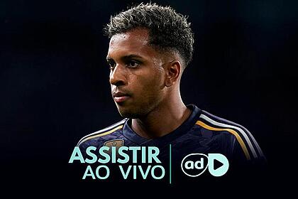 Rodrygo na arte onde assistir ao jogo Real Madrid x Manchester City, pela Liga dos Campeões