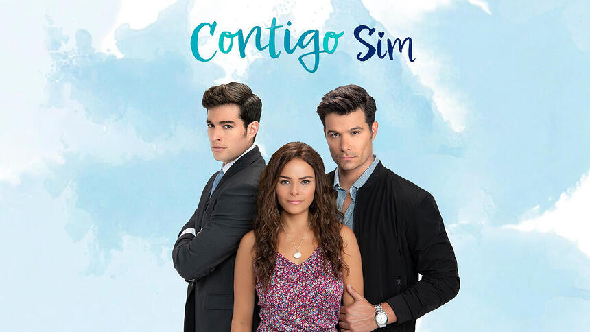 Atores Danilo Carrera, Alejandra Robles Gil e Brandon Peniche, Protagonistas da novela Contigo Sim