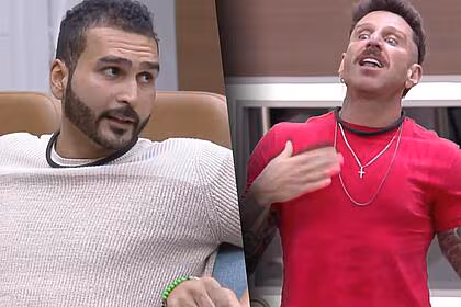Brenno e guipa em uma montagem na a grande conquista