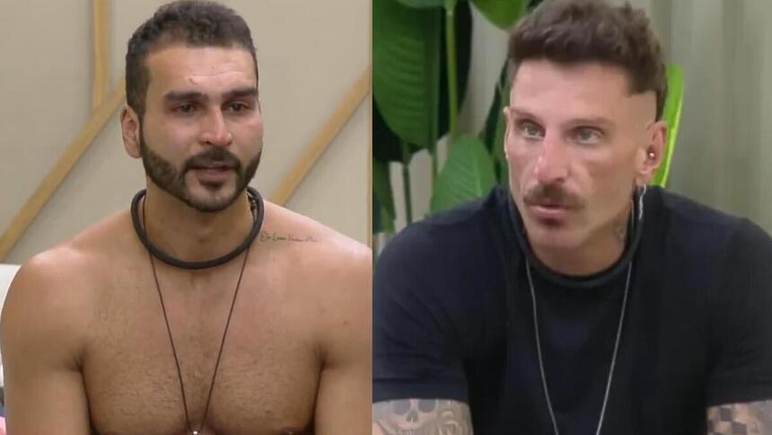 Brenno e Guipa em uma montagem na A Grande Conquista