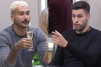 Brenno e kaio em trecho da discussão na a grande conquista