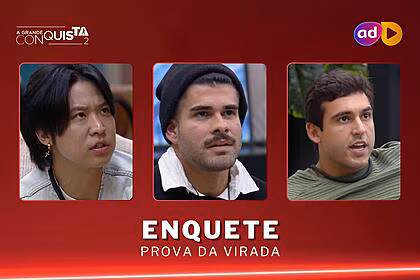 Cel, de albú e hadad na arte da enquete da 3ª prova da virada do a grande conquista 2