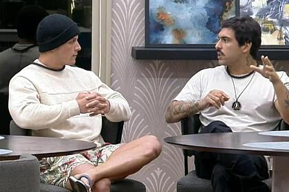 Fellipe e hadad em conversa na mansão de a grande conquista 2