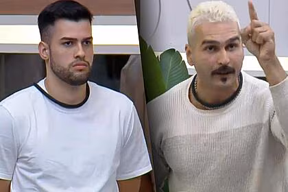 Kaio e brenno em uma montagem na a grande conquista