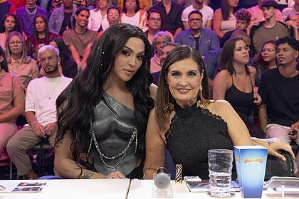 Pablo e Fátima Bernardes no Domingão com Huck para julgar a Dança dos Famosos