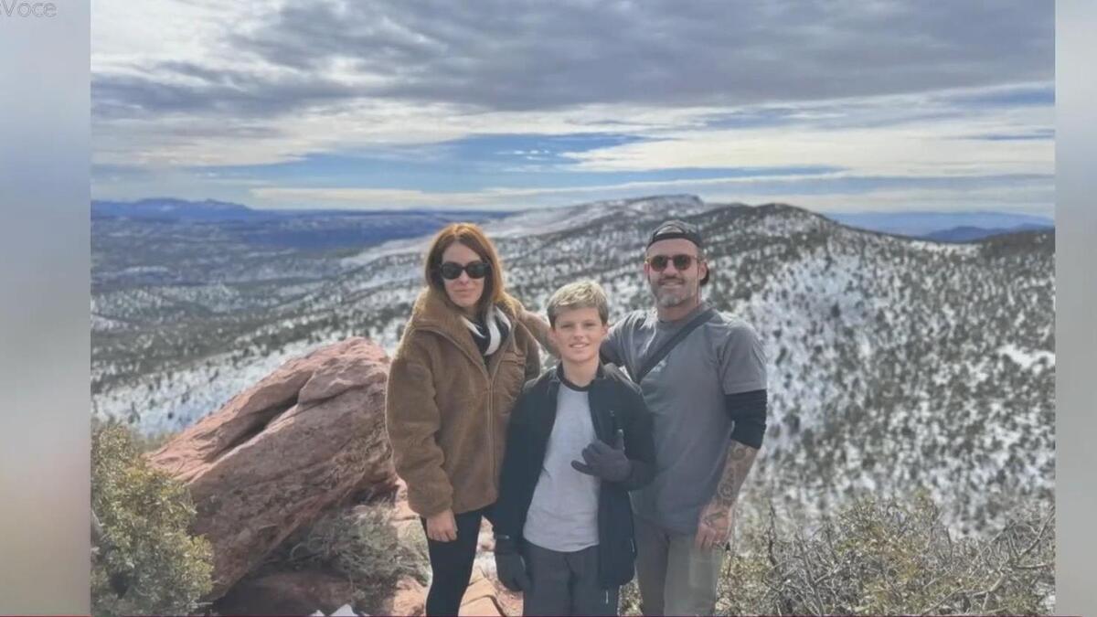 Família de Pedro Maffei, filho de Ana Maria Braga em uma montanha