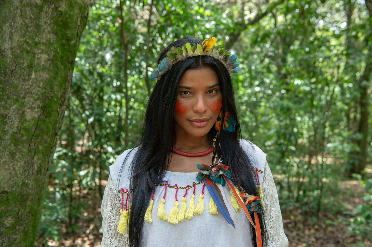 Suyane Moreira como Iraê, em Terra e Paixão