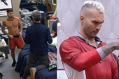 De albú, fernando e brenno em uma montagem na a grande conquista