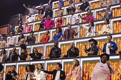 Painel de 100 jurados na noite da semifinal do canta comigo 6
