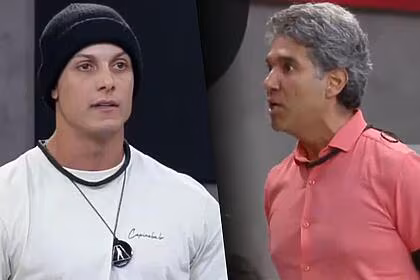 Fellipe e fernando em trechos da discussão na a grande conquista