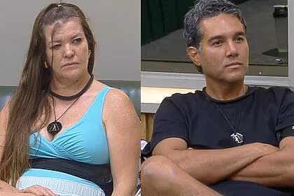 Geni e fernando no quarto dos donos da mansão