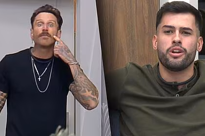 Guipa e kaio em montagem com trechos da treta de a grande conquista
