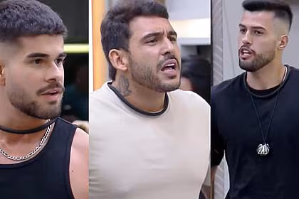 Kaio, hadad e de albú em trechos de discussão na a grande conquista