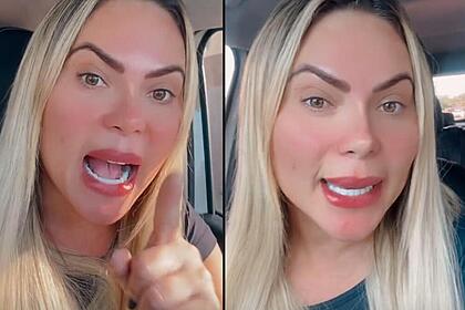 Kally Fonseca aos gritos gritos nos stories do Instagram