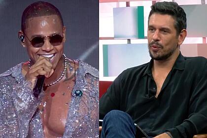Léo Santana e João Vicente em uma montagem