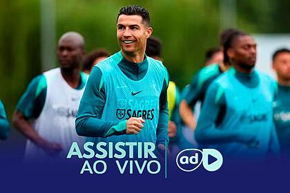 Cristiano Ronaldo na arte onde assistir ao jogo Turquia x Portugal, pela Eurocopa