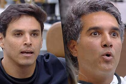 Bruno cardoso divide tela com fernando sampaio no sofá do a grande conquista