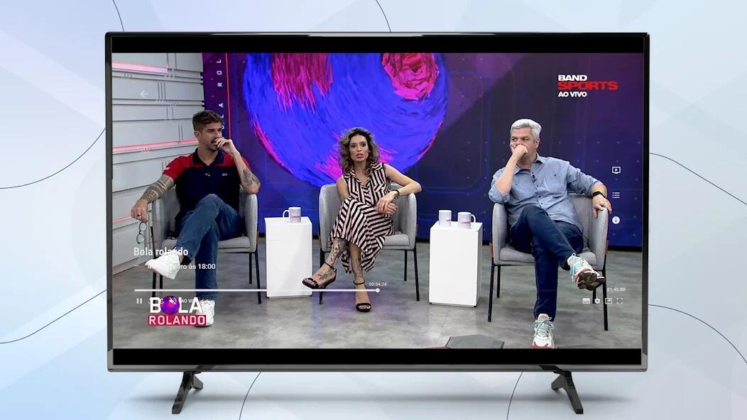 App New Brasil Plus aberto em uma TV