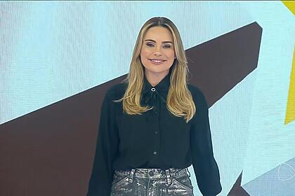 Rachel Sheherazade sorrindo no campo de provas do A Grande Conquista