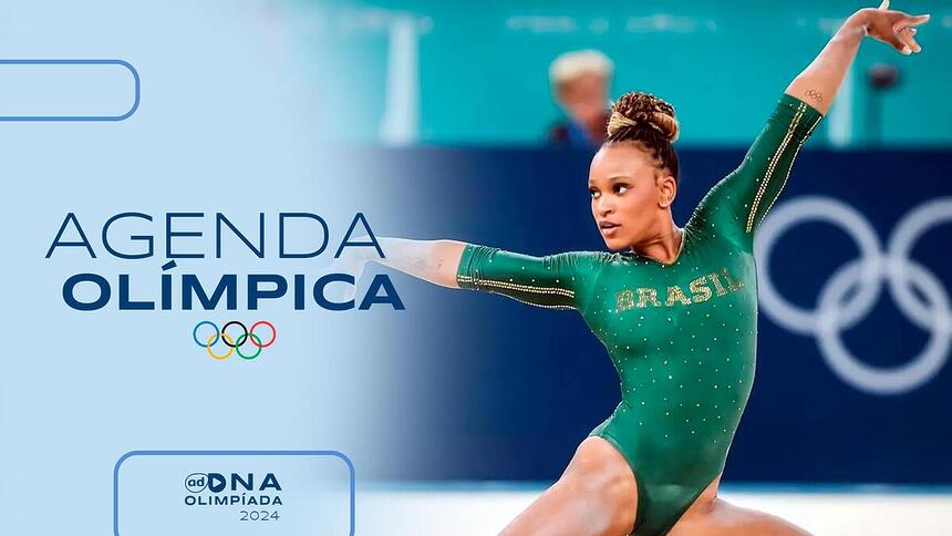 Rebeca Andrade na Agenda do Dia na Olimpíada 2024
