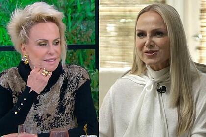 Ana Maria Braga e Eliana em uma montagem na Globo
