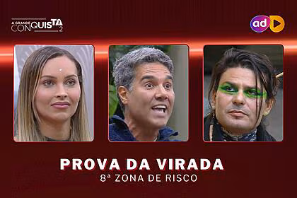 Any, fernando e rambo na arte da enquete da 8ª prova da virada do a grande conquista 2