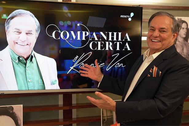 Ronnie Von no estúdio do Companhia Certa
