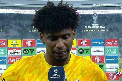 Hugo Souza, goleiro do Corinthians, em trecho da entrevista pós-jogo